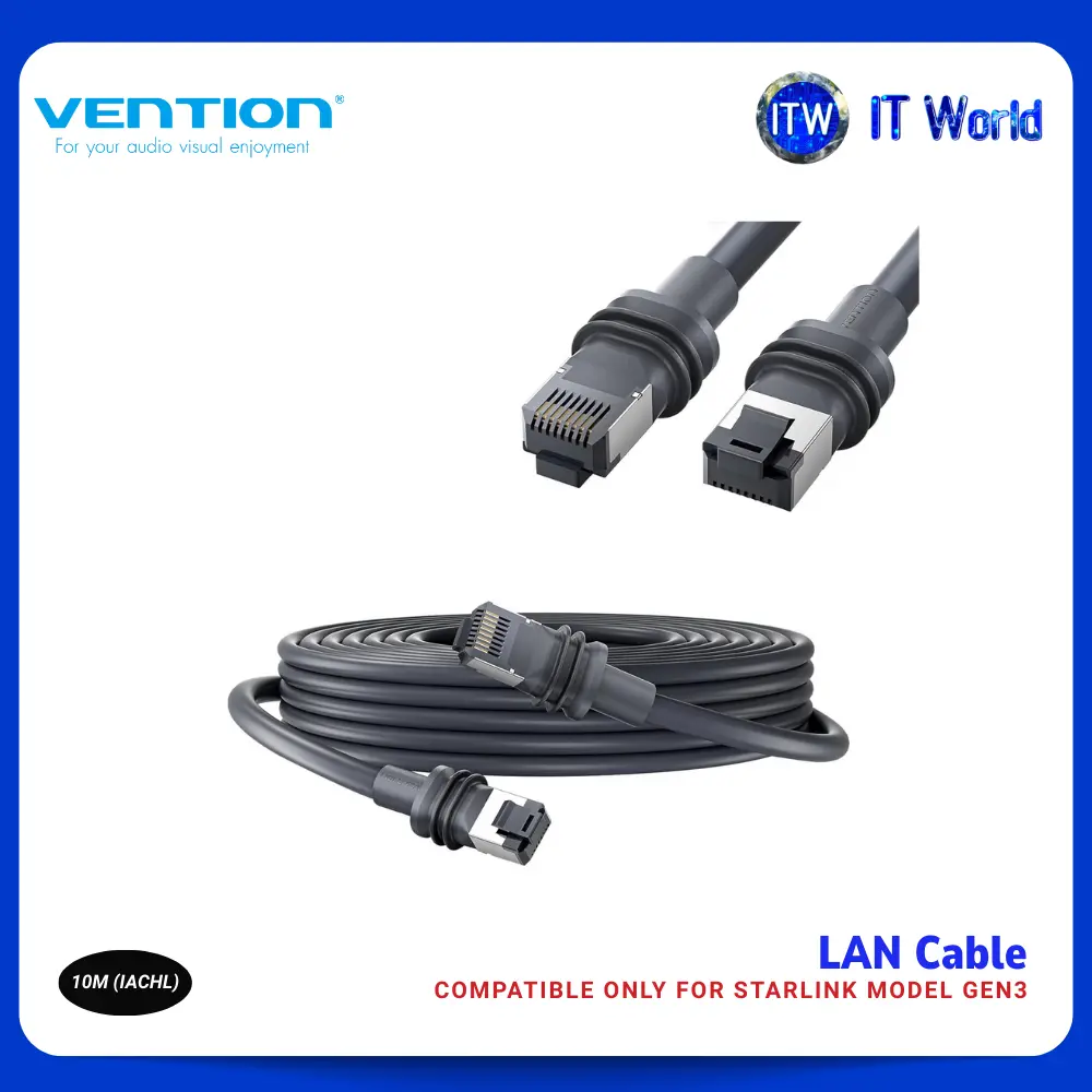 Vention LAN Cable Compatible only for Starlink Model GEN3 (10M | 15M | 20M | 30M | 40M | 50M) | itw