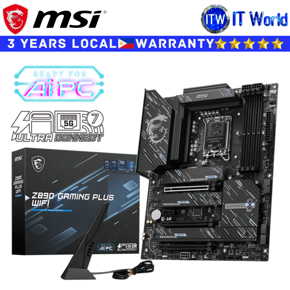 Itw | MSI Motherboard Z890 Gaming Plus Wifi ATX LGA1851 DDR5