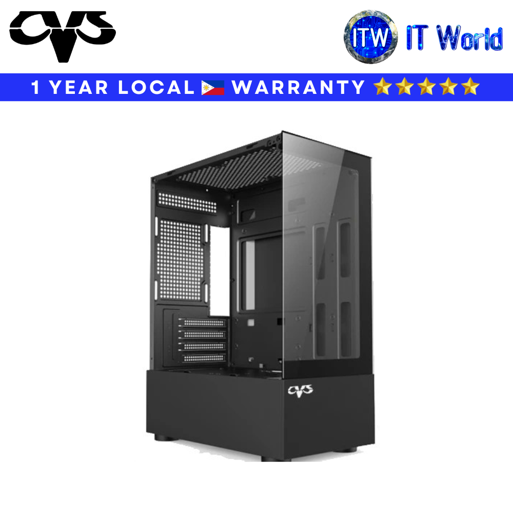 CVS 501 Gaming Case TG-Side TG-Front mATX Support - Black | White | itw