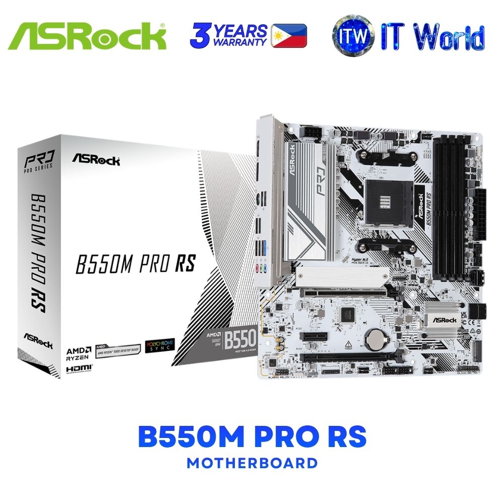 ASRock B550M Pro RS micro-ATX AM4 DDR4 AMD B550 Chipset Motherboard