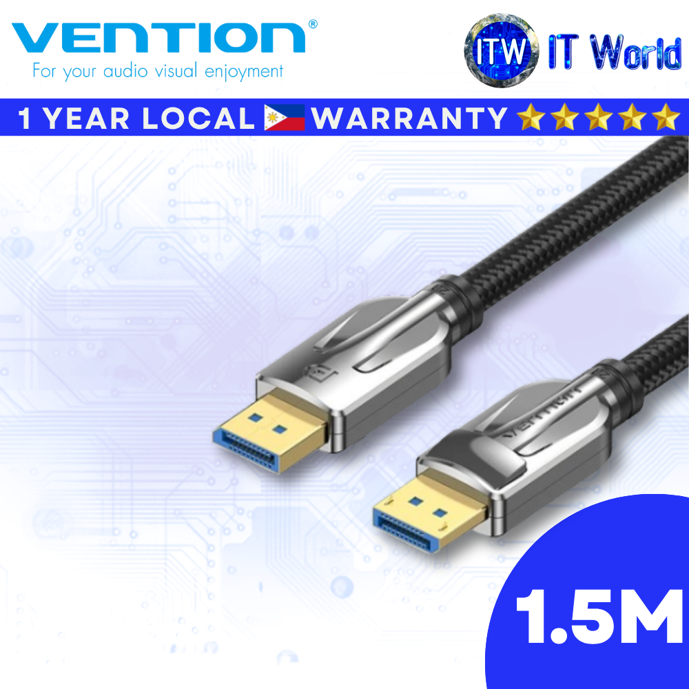 Vention 8K Gaming DisplayPort 2.0 Cable Dyanmic HDR Support Male to Male Cable(1M|1.5M|2M|5M) | itw
