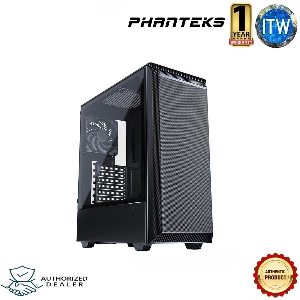 PHANTEKS ECLIPSE P300A MESH Edition Tempered Glass High Airflow Full-Metal Mesh Front Panel,120mm Black Case Fan, Compact ATX Mid-Tower PC Gaming Case (PH-EC300ATG-BK01)