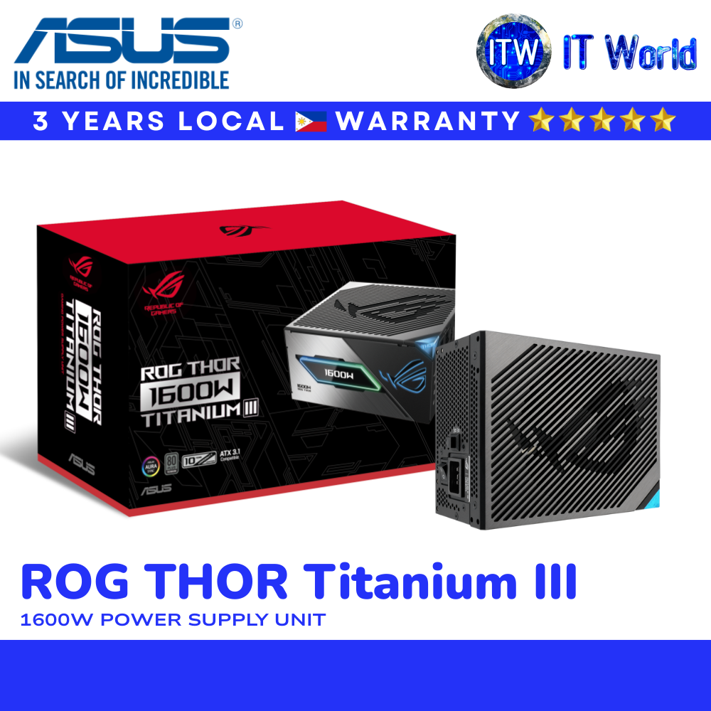 ASUS ROG Thor 1600W Titanium III Power Supply – Fully Modular / 80+ Titanium / RGB | itw