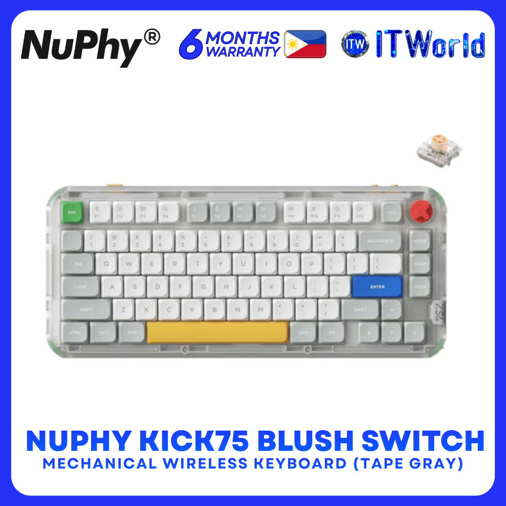 NuPhy Kick7 Hybrid Low-Profile RGB Wireless 80-Key Hot-Swap Mechanical Keyboard