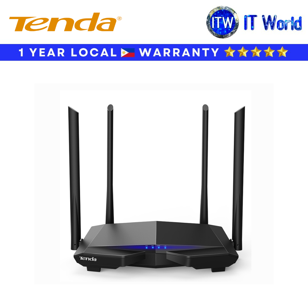 Tenda AC6 Dual-Band AC1200 WiFi Router / 1200Mbps / 4x High-Gain Antennas (AC6) | itw