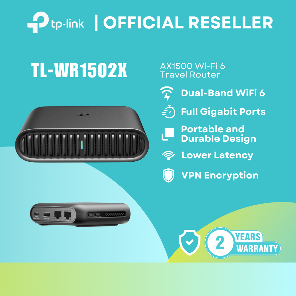 TP-Link TL-WR1502X AX1500 Travel Router / Wi-Fi 6 / Dual-Band / VPN Ready | itw