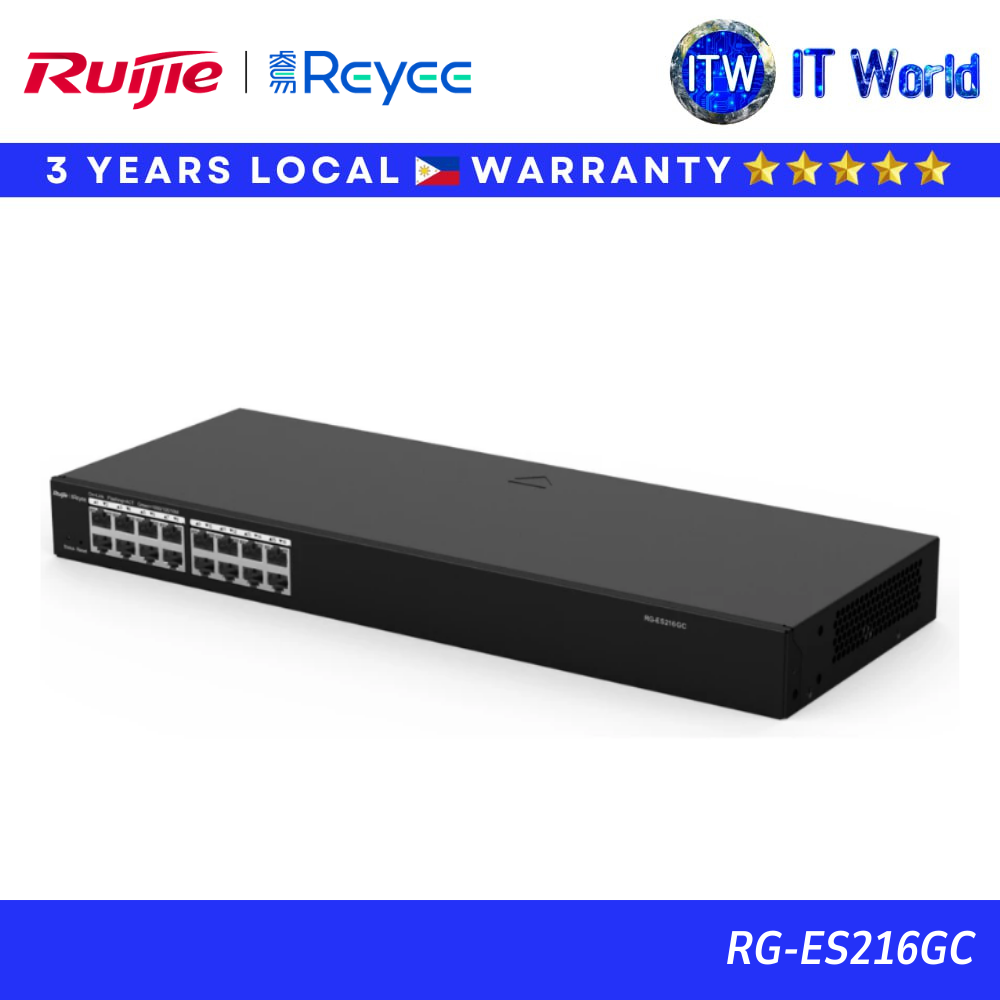 Ruijie RG-ES216GC / RG-ES216GC-V2 16-Port Gigabit Smart Cloud Managed Non-PoE Switch | itw