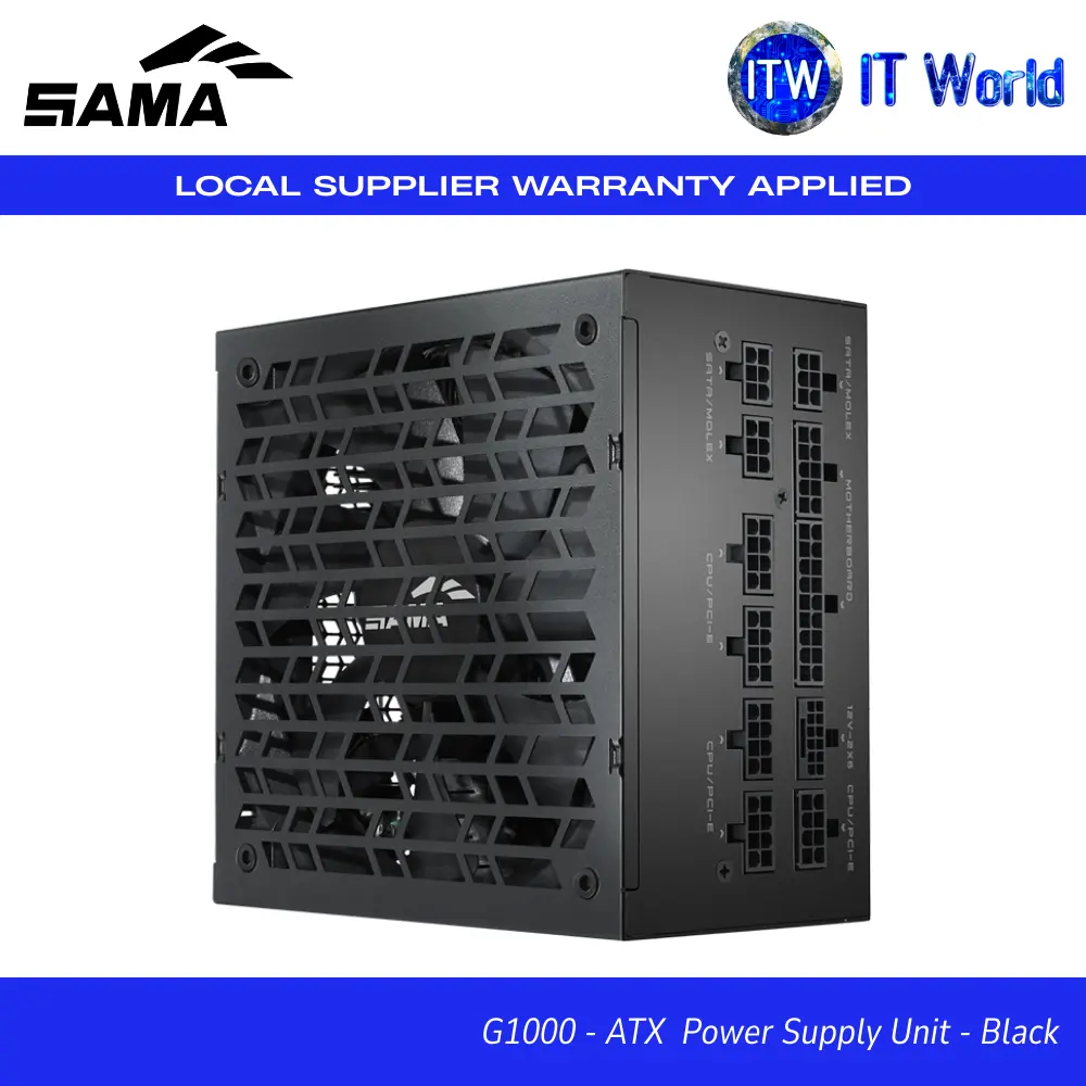 SAMA G1000 ATX Power Supply| 1000W / Fully Modular / ATX 3.1 / 80+ Gold / PCIe 5.1 | itw