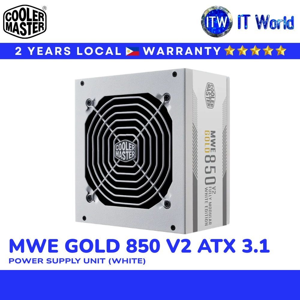 Cooler Master PSU 850W Power Supply Unit MWE Gold 850 V2 80+ Gold Full Modular V2 ATX 3.1