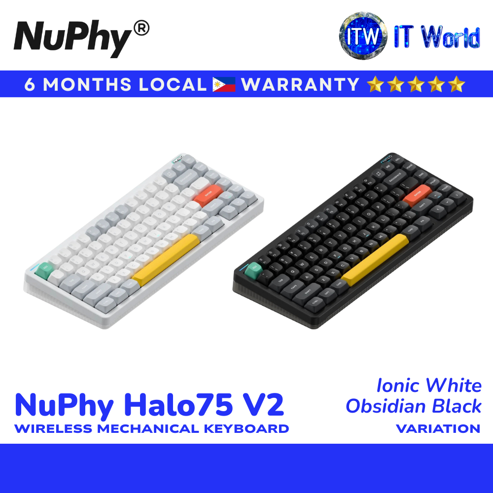 NuPhy Halo75 V2 Wireless Mechanical Keyboard (Ionic White | Obsidian Black) | itw (Ionic White)