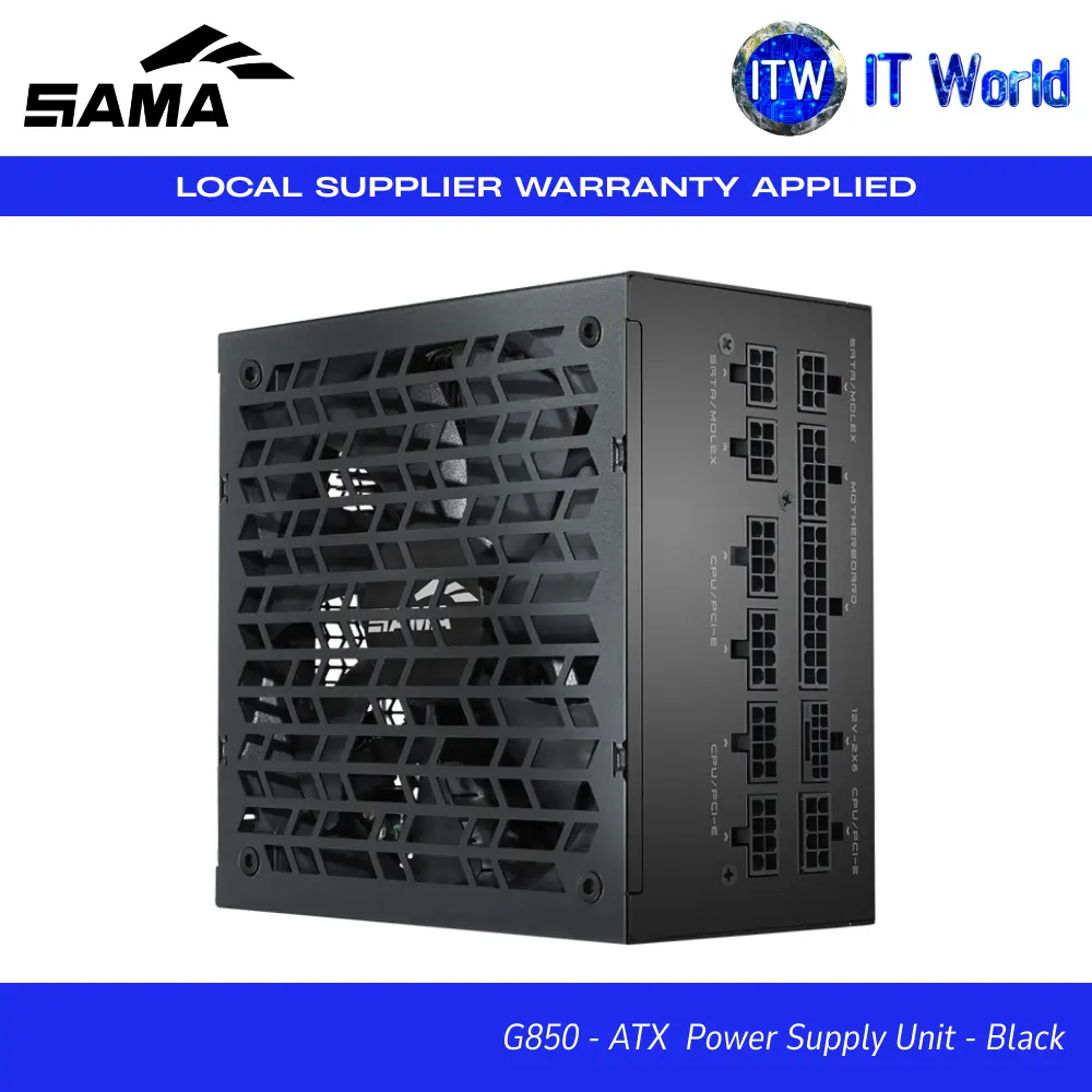 SAMA G850 ATX Power Supply | 850W / ATX 3.1 / Fully Modular / 80+ Gold / PCIe 5.1 | itw