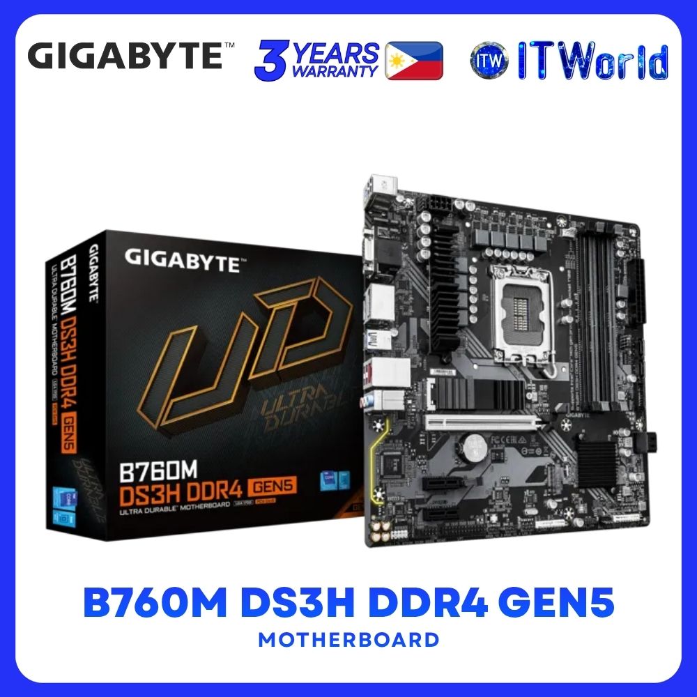 Gigabyte B760M DS3H DDR4 GEN5 microATX LGA1700 DDR4 Motherboard