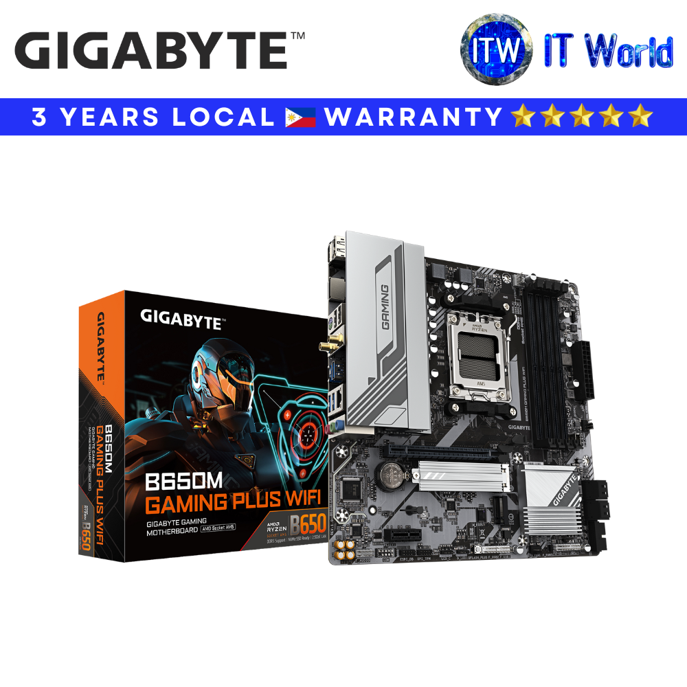 Gigabyte Motherboard DDR5 AMD B650M Micro ATX GAMING PLUS WIFI (rev. 1.x)