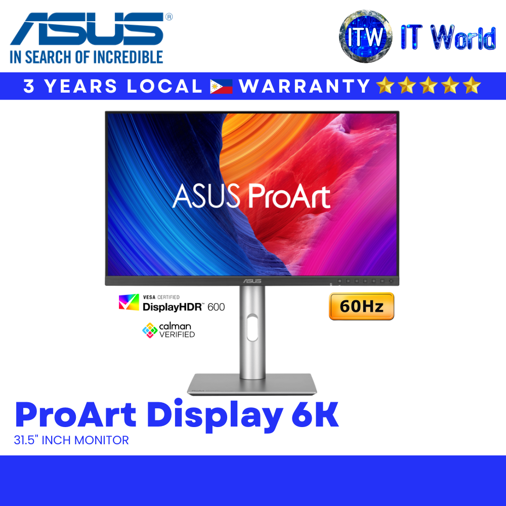ASUS ProArt Display 6K / PA32QCV 31.5" 60Hz / IPS / VESA DisplayHDR 600 / 5ms GTG | itw