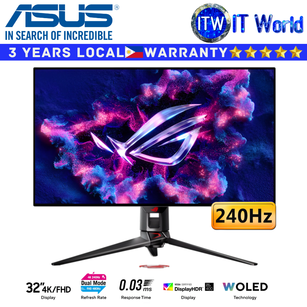 ASUS Gaming Monitor ROG Swift OLED PG32UCDP 32" 3840x2160 / 240Hz / WOLED / 0.3 ms GTG | itw
