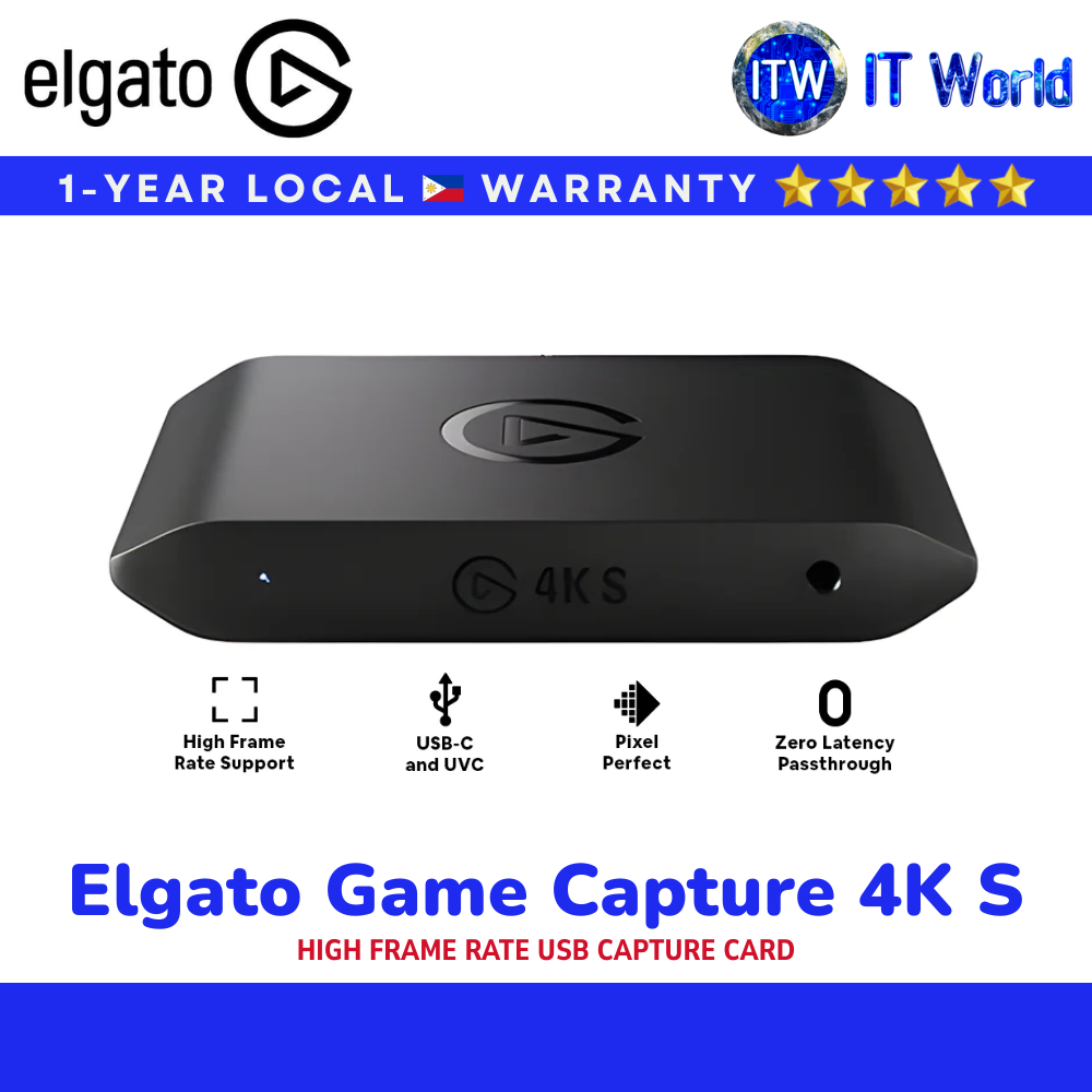 Elgato Game Capture 4K S | 4K60 HDR / 240FPS / USB-C (EL-10GBR9901) | itw