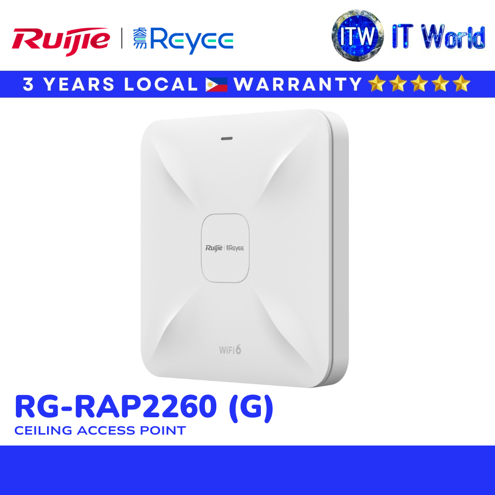 Ruijie Reyee RG-RAP2260(G) Wi-Fi 6 AX180 Ceiling Access Point (RG-RAP2260(G)) | itw