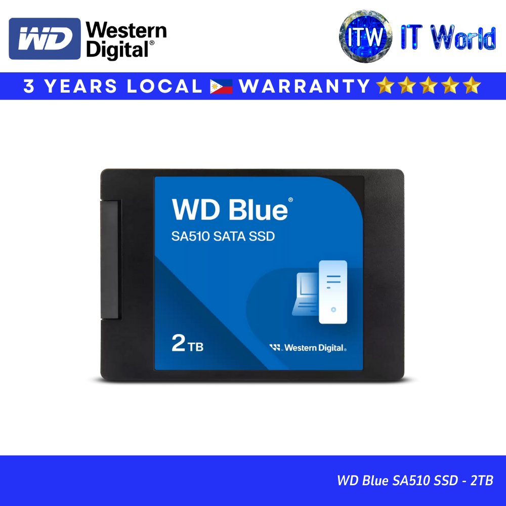 Western Digital WD Blue 2TB 2.5" SATA III Internal SSD for Laptop & Desktop WDS200T3B0A itw