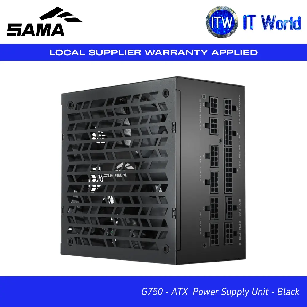 SAMA G750 ATX Power Supply | 750W / 80+ Gold / Fully Modular / ATX 3.1 / PCIe 5.1 | itw