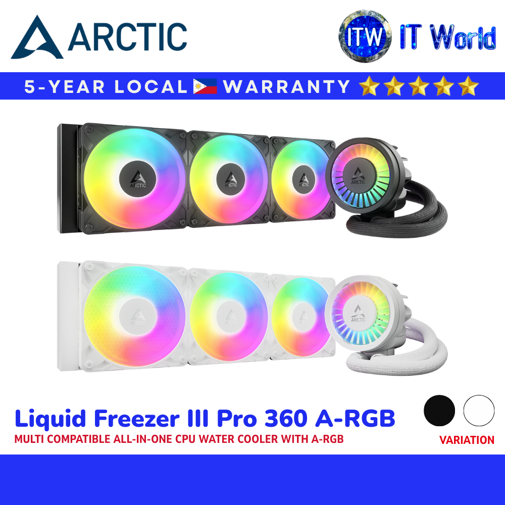 Arctic Liquid Freezer III Pro 360 A-RGB | Multi-Compatible CPU Liquid Cooler / 360mm Radiator | itw