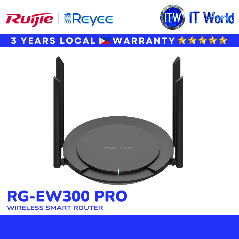 Ruijie Reyee High-Speed WiFi Router / Dual Band Strong Signal Coverage (RG-EW300 PRO) | itw