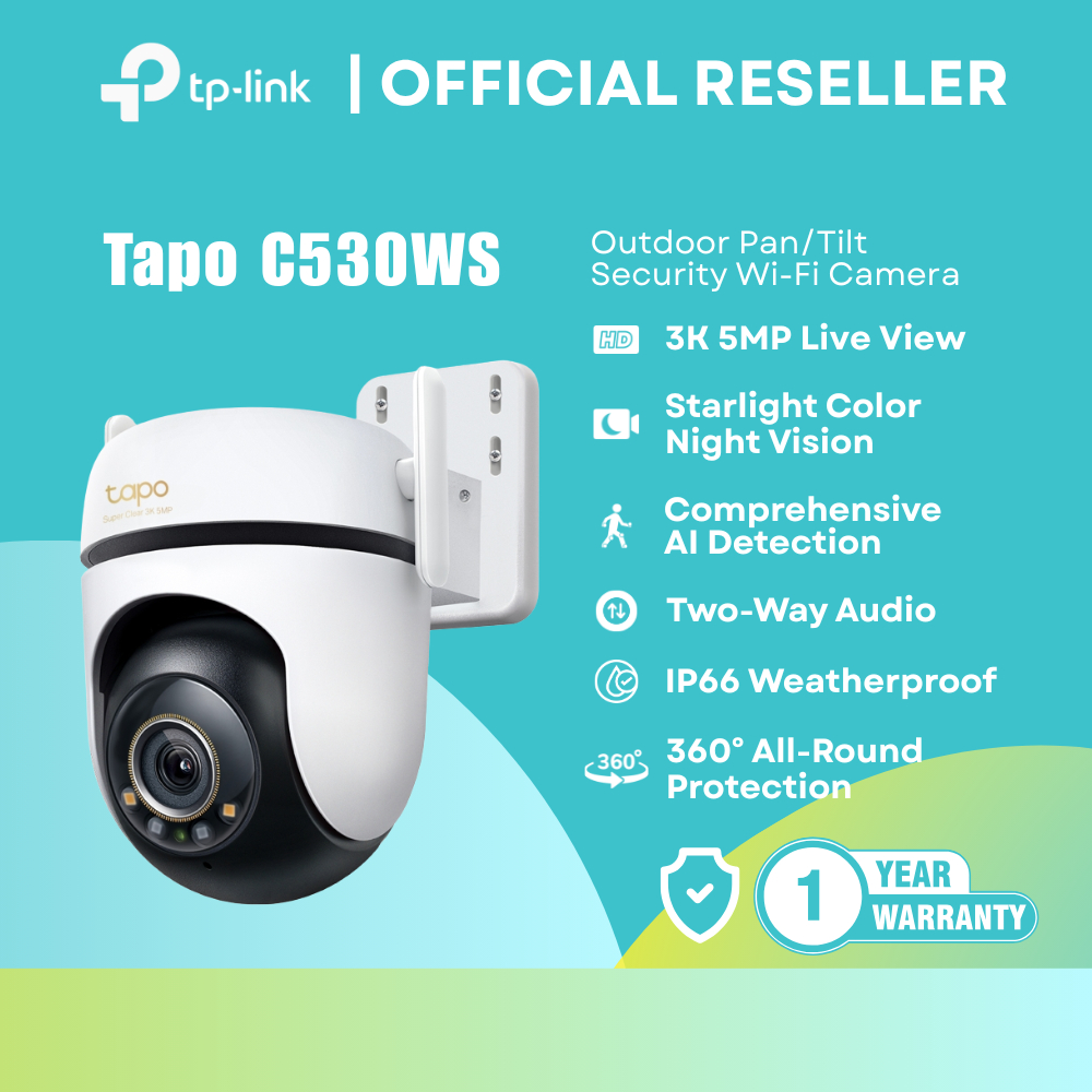 TP-Link Tapo C530WS | Outdoor Pan/Tilt Wi-Fi Camera / 3K 5MP / AI Detect / Color Night Vision | itw