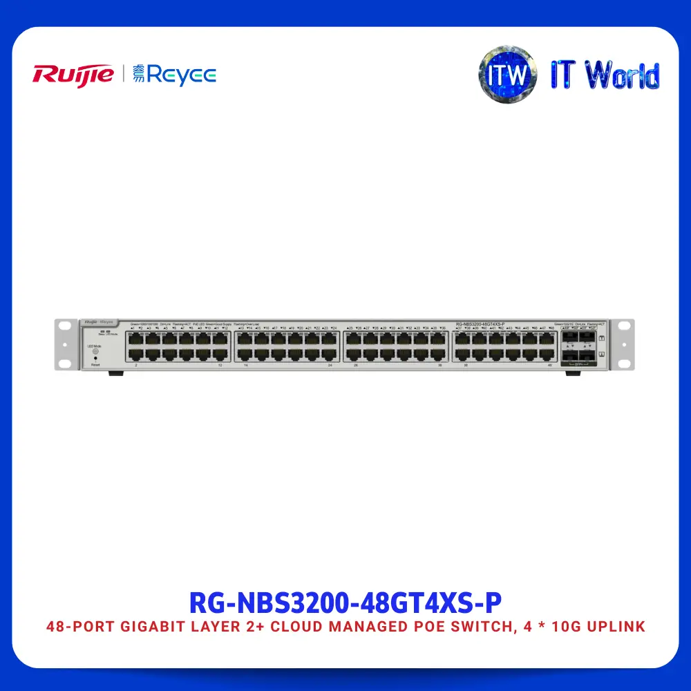 Ruijie - Reyee RG-NBS3200-48GT4XS / RG-NBS3200-48GT4XS-P - 48-Port Gigabit L2+ Managed Switch | itw