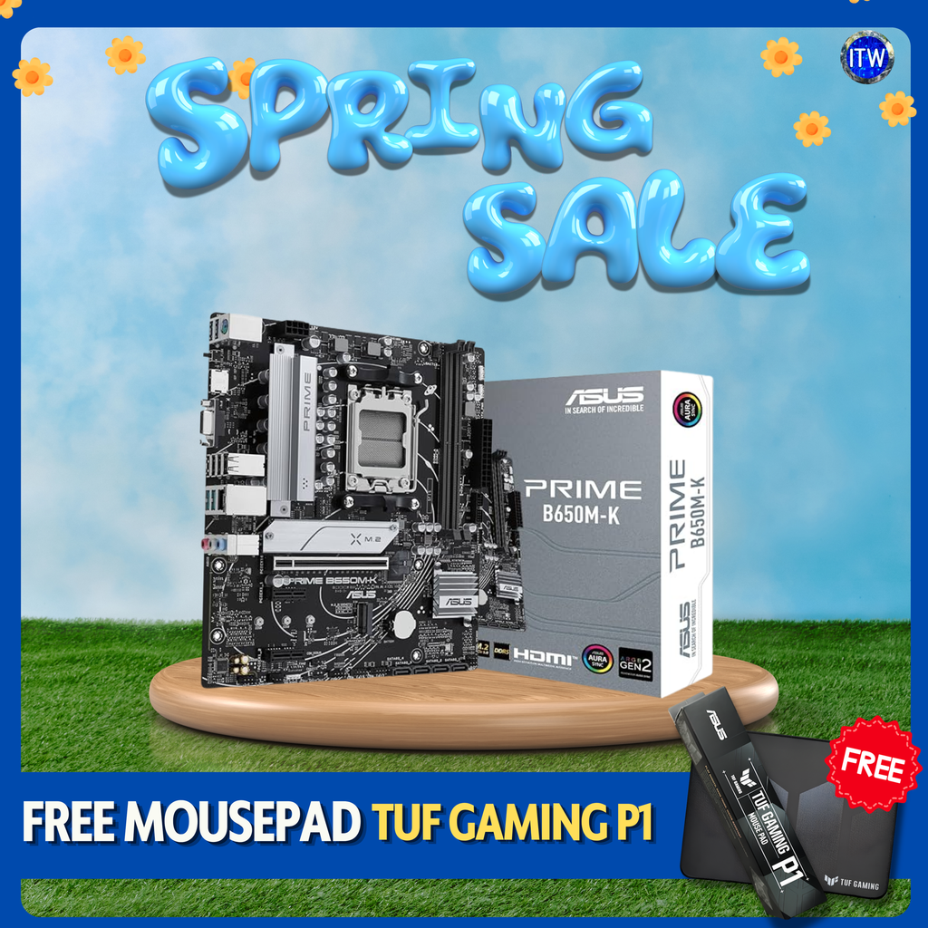 ASUS Motherboard PRIME B650M-K AM5 DDR5 PCIe 5.0 2.5GbE Micro-ATX 