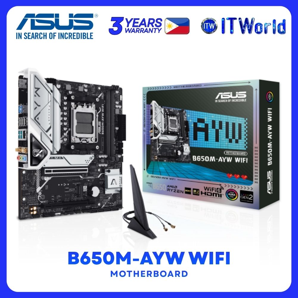 ASUS B650M-AYW WIFI micro-ATX AM5 DDR5 AMD B650 Chipset Motherboard