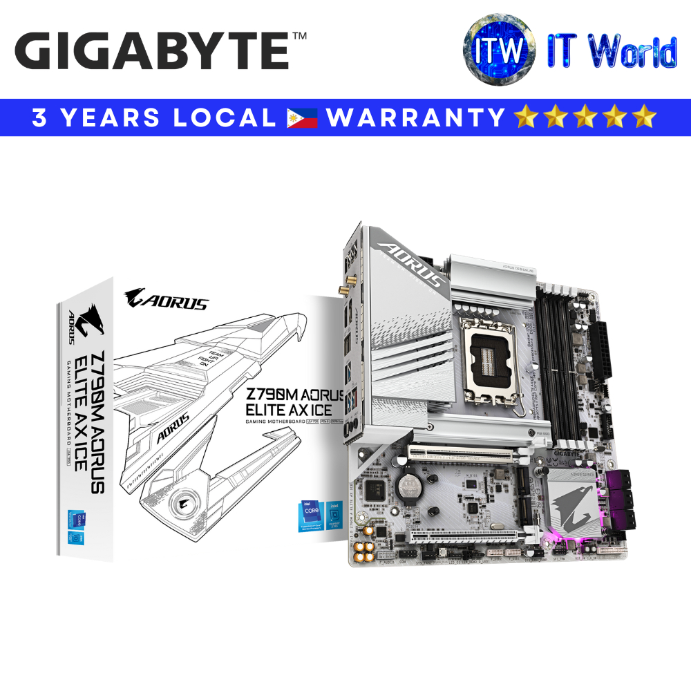 Gigabyte Z790M AORUS ELITE AX ICE Micro ATX DDR5 XMP 3.0 PCIe 4.0