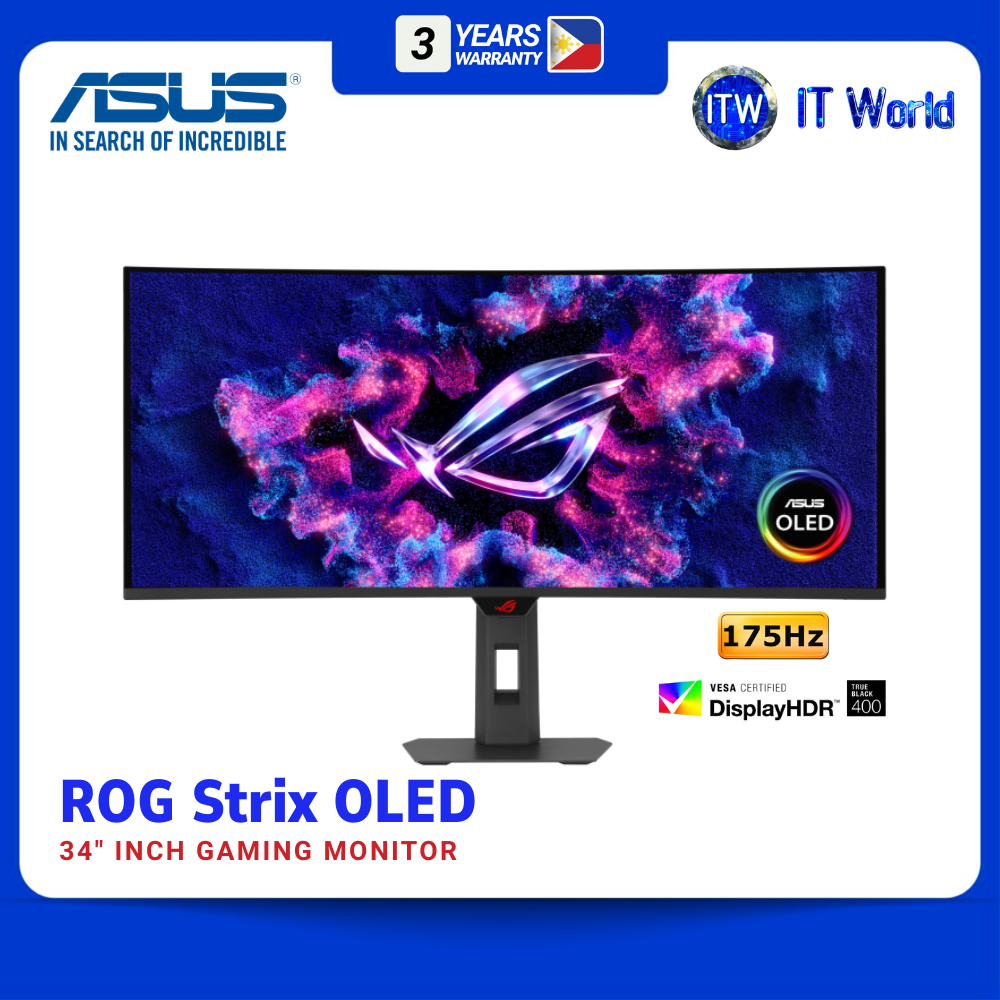 ASUS ROG Strix Gaming Monitor XG34WCDG 34" 3440x1440 / 175Hz / QD-OLED Care Pro / 0.3ms GTG | itw