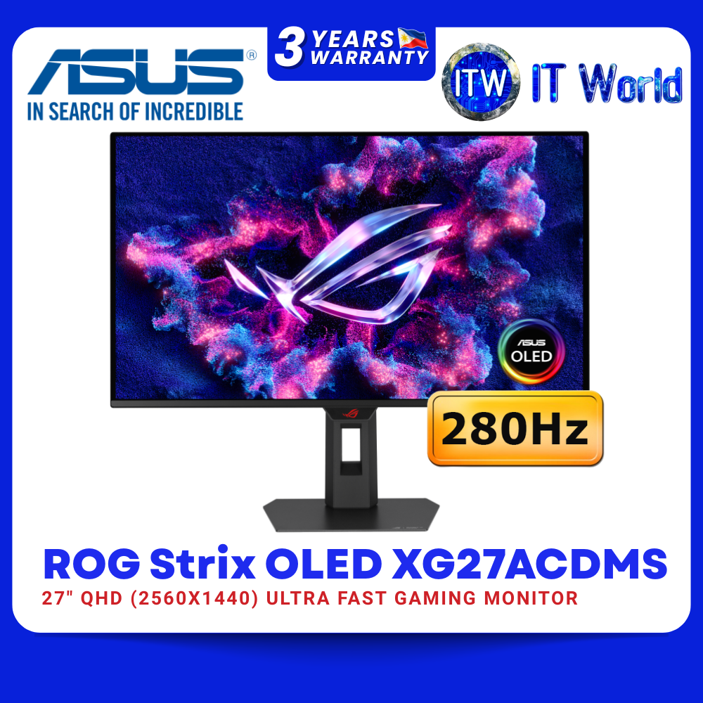 ASUS ROG Strix Gaming Monitor XG27ACDMS 27" 280Hz 2560x1440 QHD OLED 0.03ms GTG QD-OLED itw