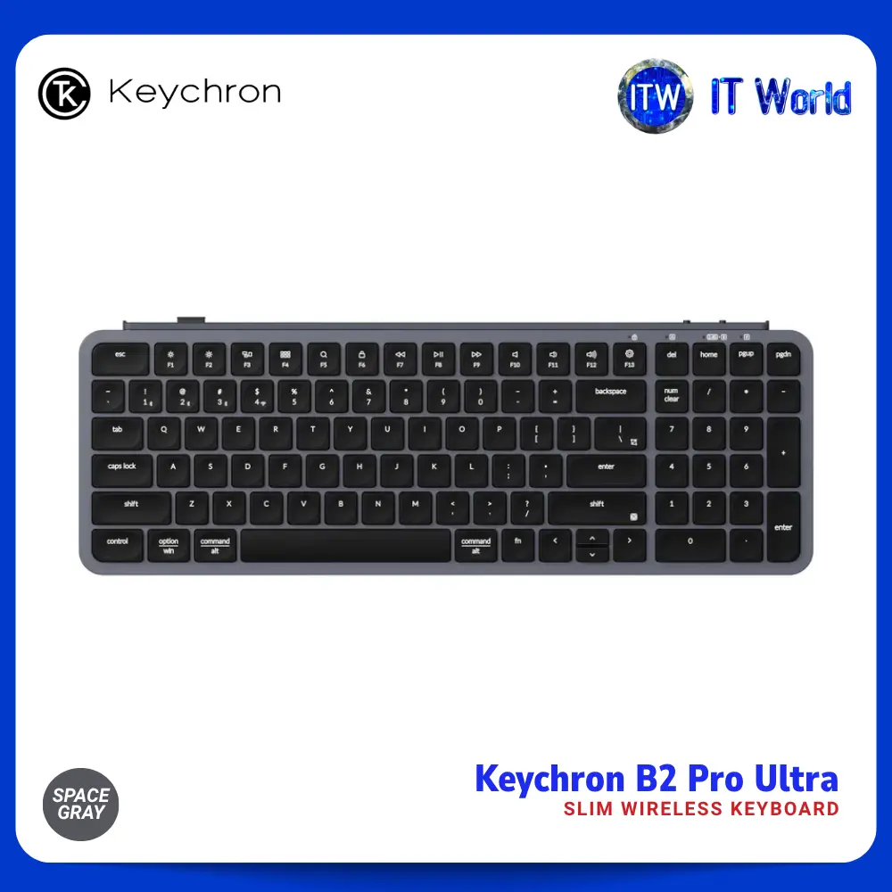 Keychron B2 Pro - Wireless Ultra-Slim / Keyboard 2.4GHz wireless, Bluetooth 5.2 / Type-C wired | itw