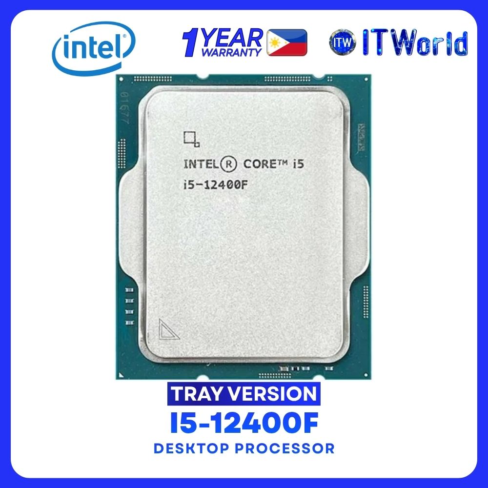 Intel Core i5-12400F 18MB Cache, up to 4.40Ghz Desktop Processor - Tray Type Version