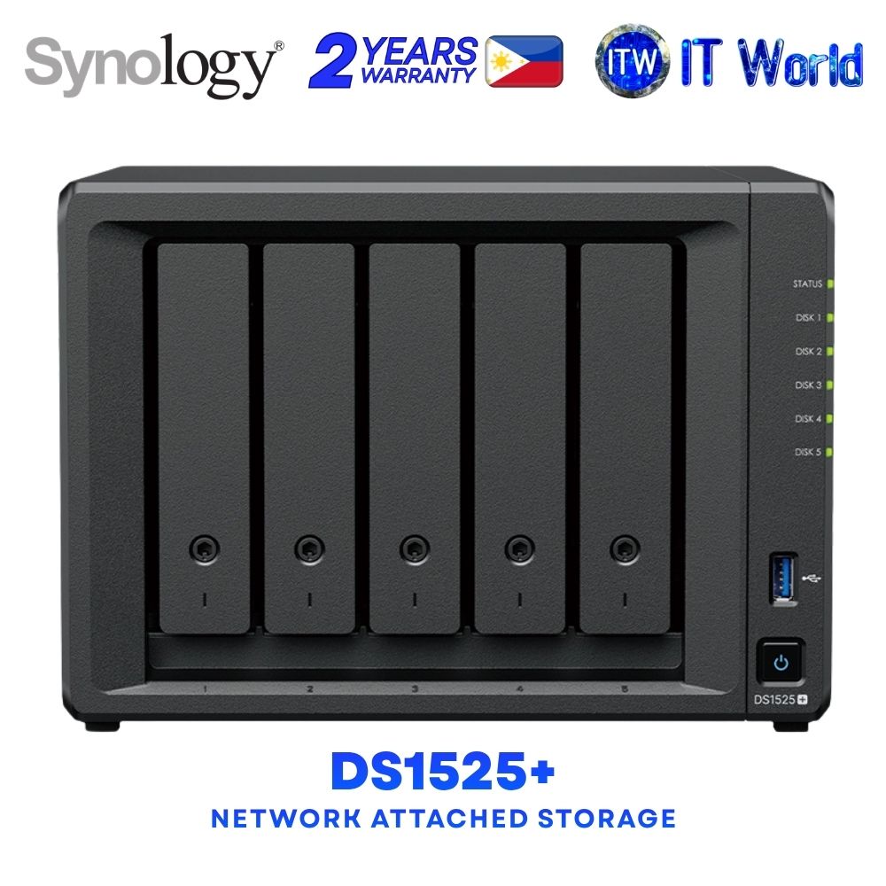 Synology DS1525+ Diskstation 5-Bays Network Attached Storage (NAS)