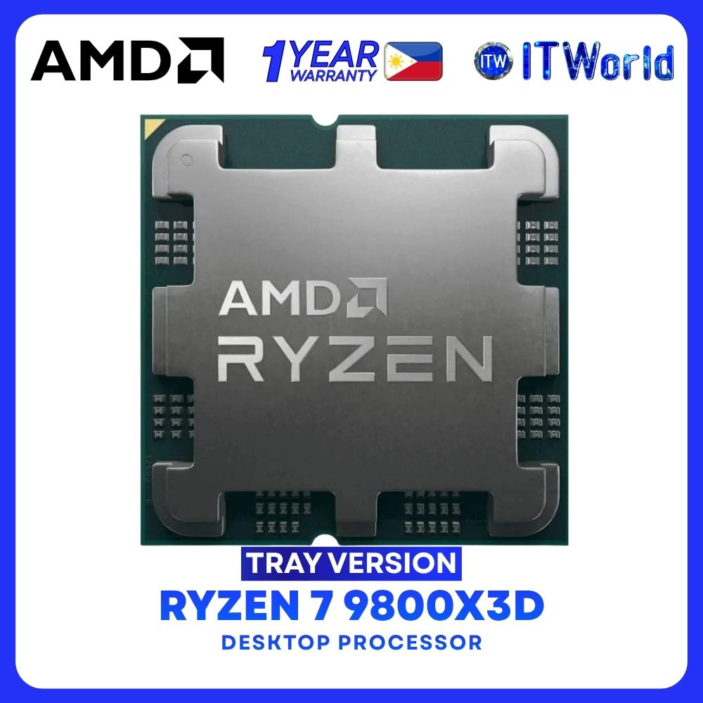 AMD Ryzen 7 9800X3D 8Cores 16Threads Desktop Processor without Cooler Included - Tray Type
