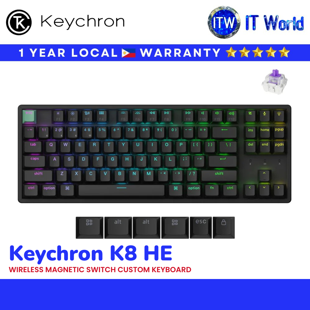 Keychron K8 HE Wireless Magnetic Switch Custom Keyboard Standard Ver. Nebula Switch (K8H-J1) | itw