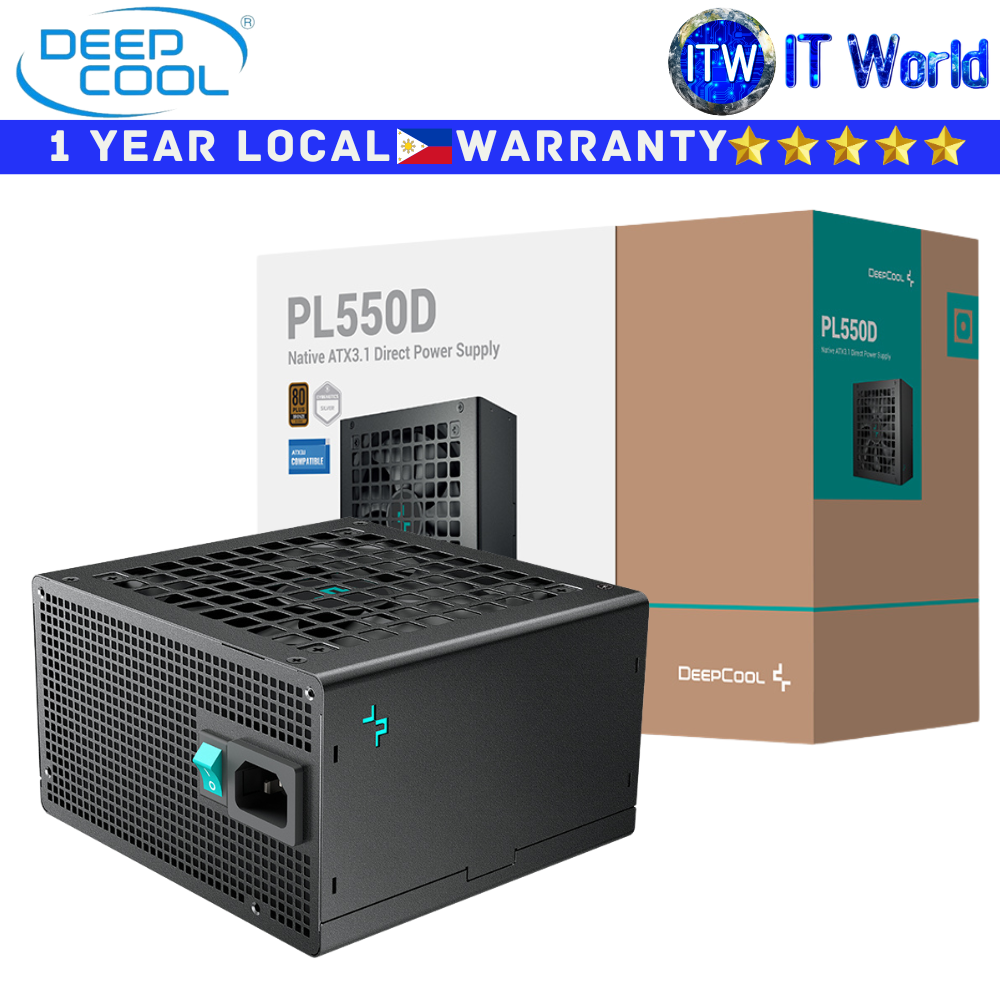 Deepcool PSU 550W Power Supply Unit PL550D V2 80+ Bronze Non-Modular (R-PL550D-FC0B-US-V2) | itw