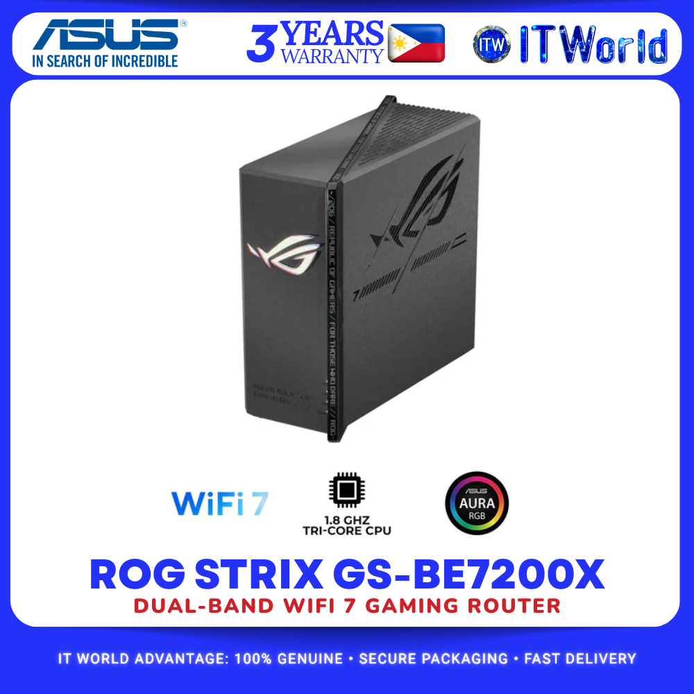 ASUS ROG Strix GS-BE7200X Dual-Band WiFi 7 Gaming Router / 10G Port / RGB / AiMesh VPN itw