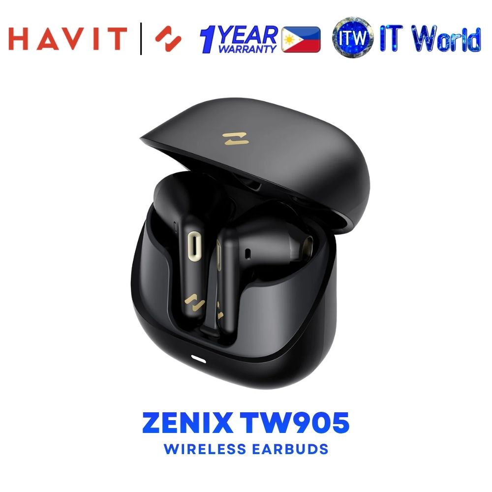 Havit Zenix TW905 Lightweight True Wireless Stereo Earbuds - Black