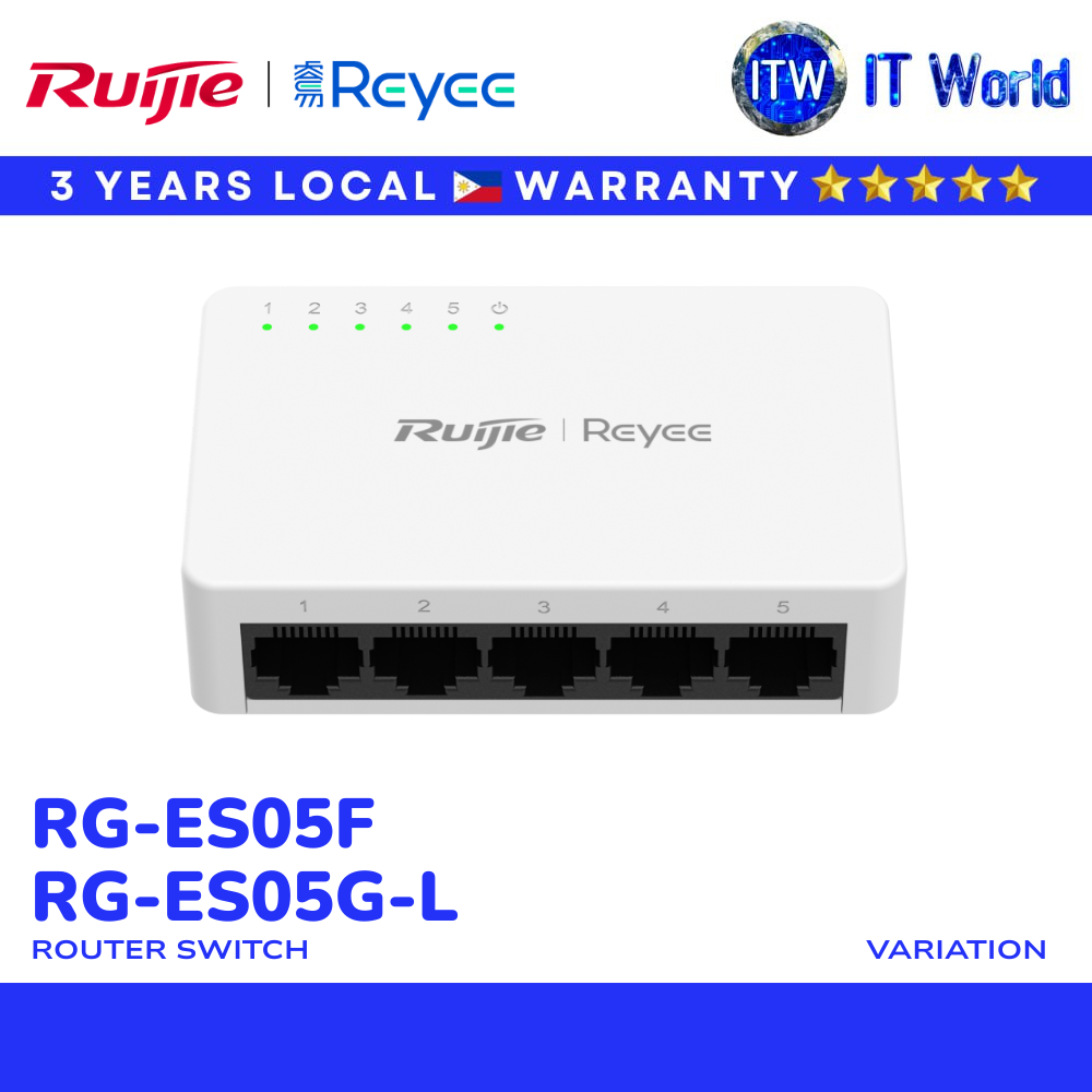 Ruijie RG-ES05F / RG-ES05G-L 5-Port Ethernet Switch / Fast & Gigabit LAN Hub