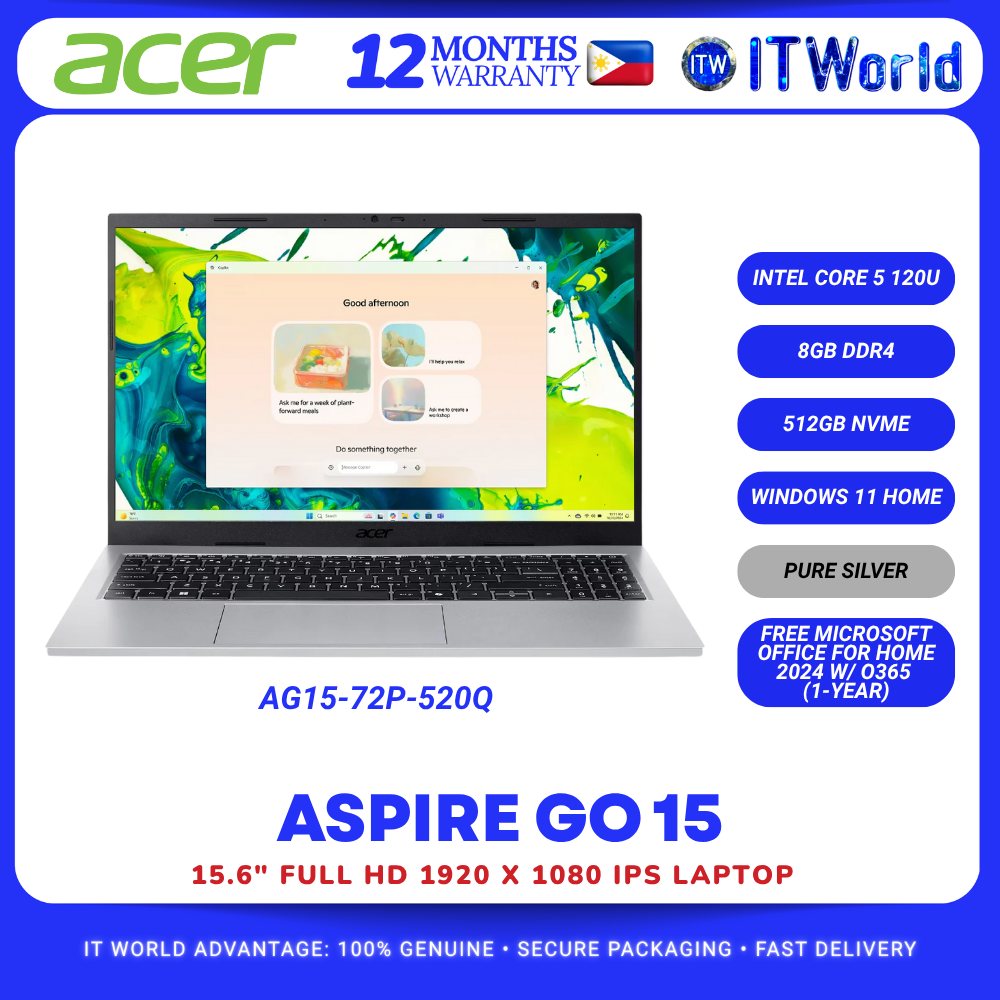 Acer Aspire Go 15 AG15-72P-520Q 15.6” FHD | i5-120U / 8GB RAM / 512GB SSD / Win11 itw