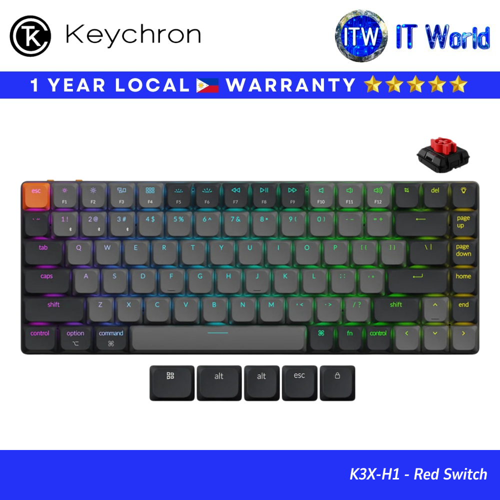 Keychron K3 MAX RGB Backlight Wireless Mechanical Keyboard Ver.3 Black/Grey (Brown/Red Switch) | itw