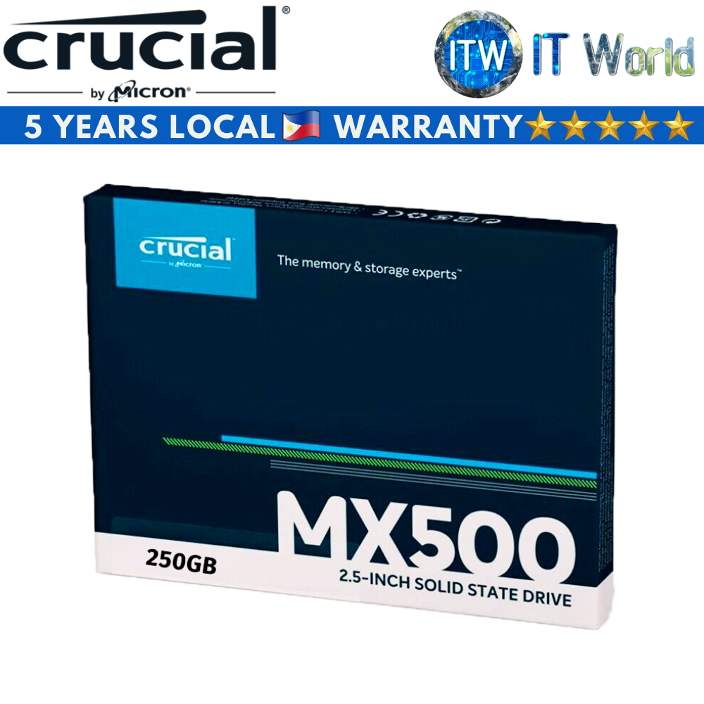 Crucial MX500 3D NAND SATA 2.5&quot; 7mm Internal SSD (250GB)