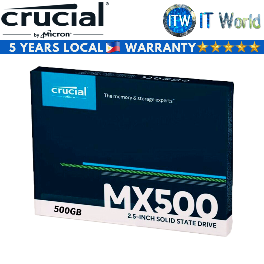 Crucial MX500 3D NAND SATA 2.5&quot; 7mm Internal SSD (500GB)