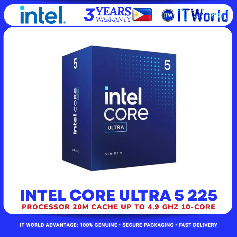 Intel Core Ultra 5 225 10 Cores 20MB Cache Up to 4.9GHz Desktop Processor itw