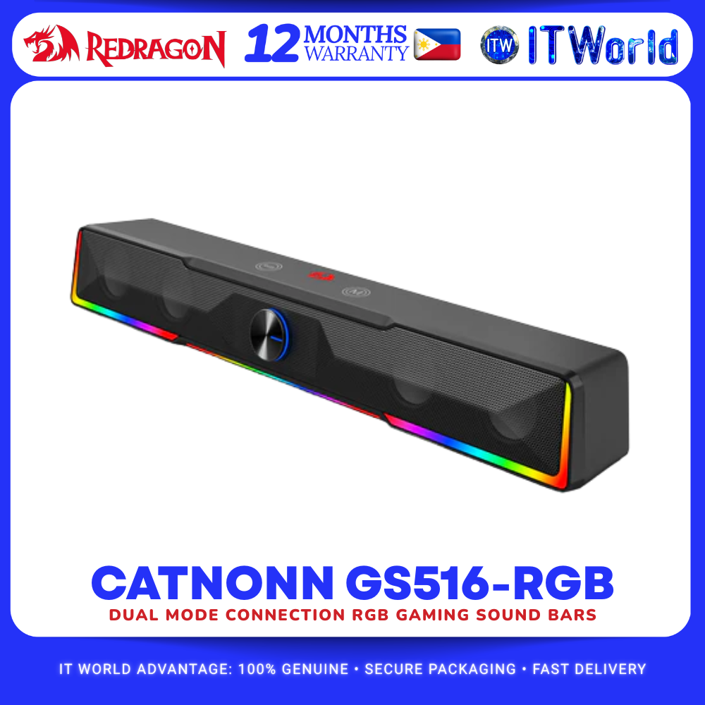Redragon GS516 Catnonn Bluetooth/Wired RGB Soundbar Speaker itw