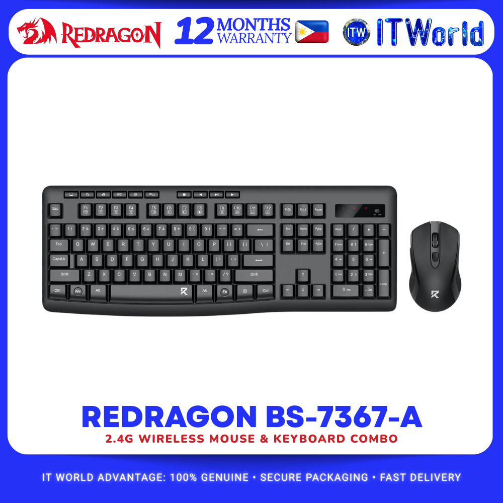 Redragon BS-7367-A 2.4G Wireless Keyboard & Mouse Combo itw