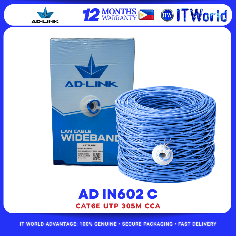 AD LINK AD IN602 C CAT6E UTP 305M CCA Cable itw
