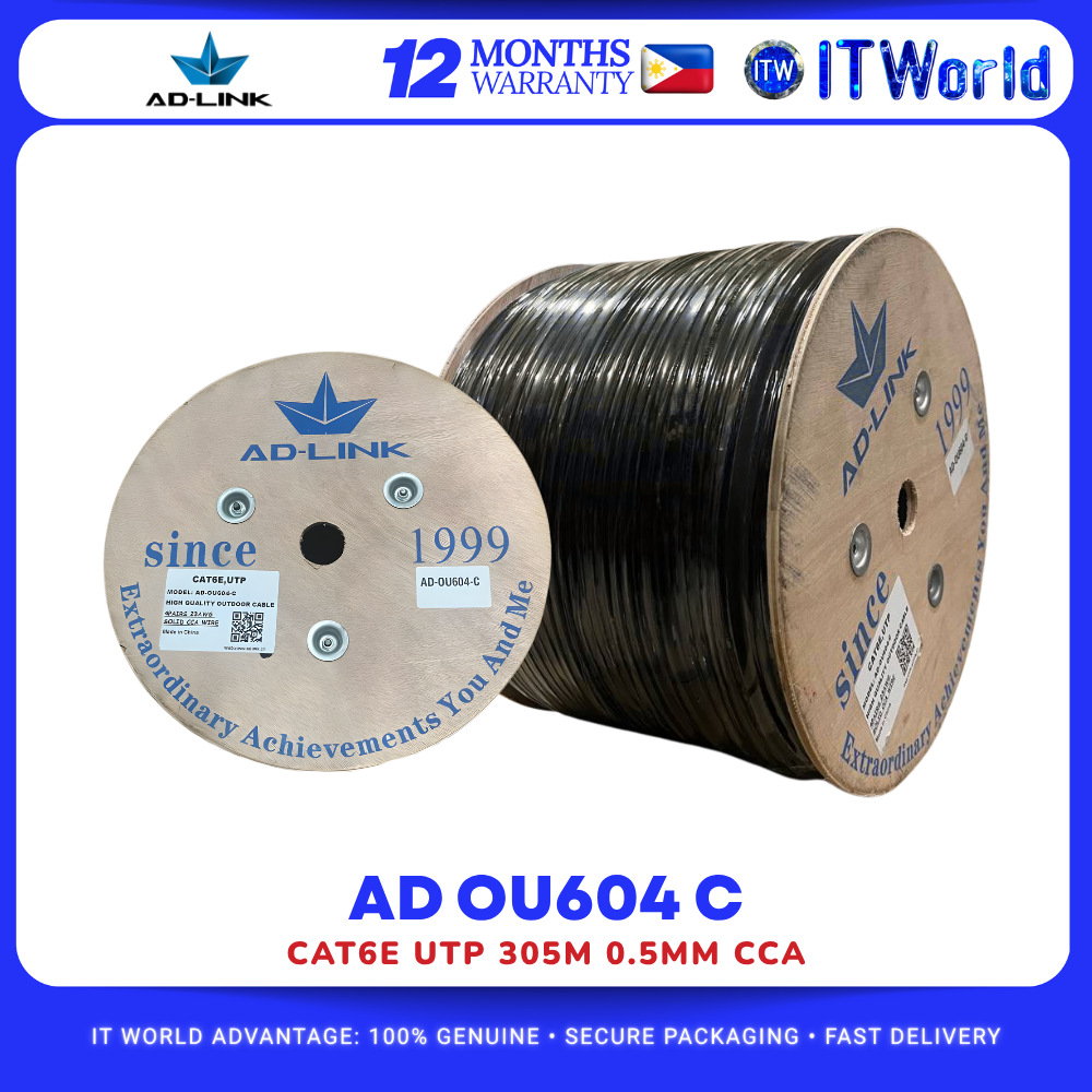 Adlink AD OU604 C CAT6E 305M 0.5mm CCA Outdoor UTP Cable itw